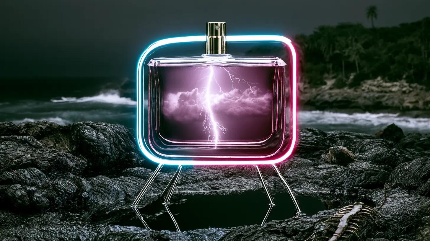 Strong variation of a storm creature emerging from a glass vessel