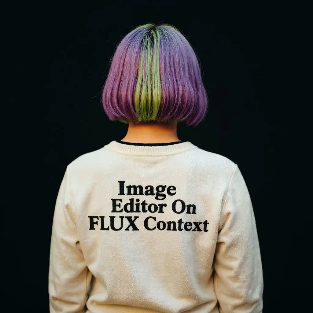 remove the text from the sweatshirt